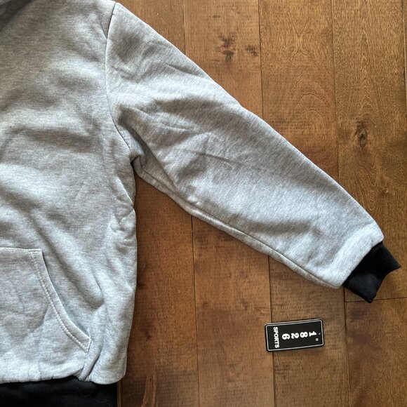 1826 Sports Light Gray Unisex Hooded Full Zip Fleece Sherpa Jacket, Size M - NWT - Picture 6 of 12